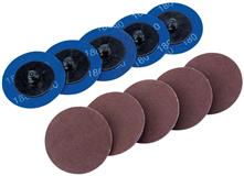 Draper 75612 (SD2AB) - Ten 50mm 180 Grit Aluminium Oxide Sanding Discs