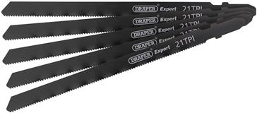 Draper 81732 ʍT318A) - Expert 5 Piece DT318A 130mm Jigsaw Blade Set