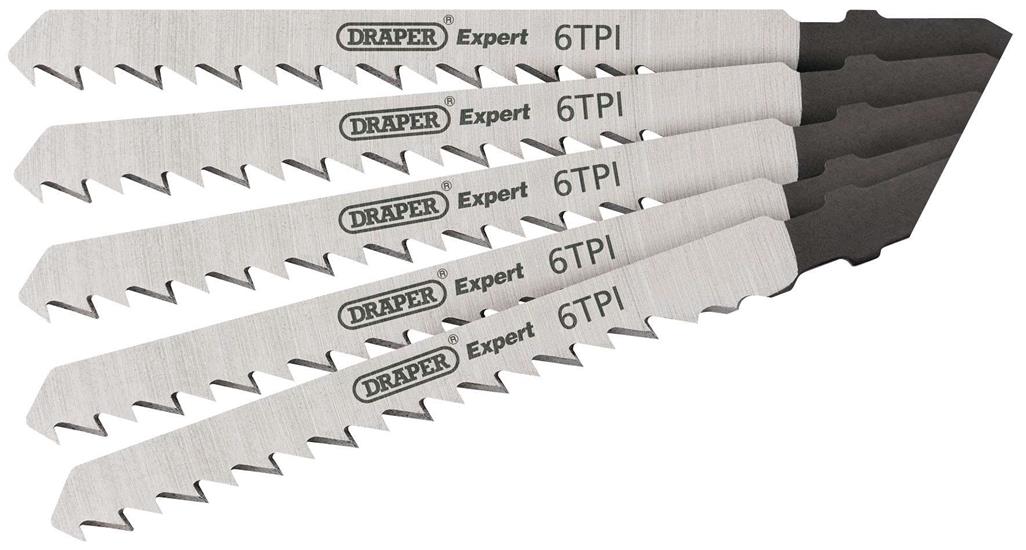 Draper 81719 ʍT101D) - Expert 5 Piece DT101D 100mm Jigsaw Blade Set