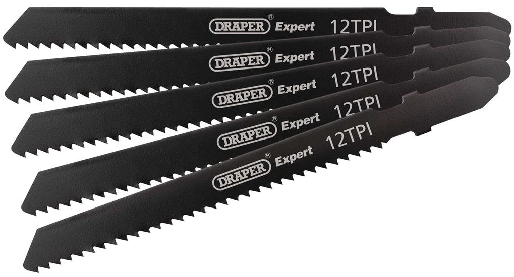 Draper 81722 ʍT119B) - Expert 5 Piece DT119B 92mm Jigsaw Blade Set