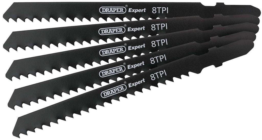 Draper 81724 ʍT111C) - Expert 5 Piece DT111C 100mm Jigsaw Blade Set