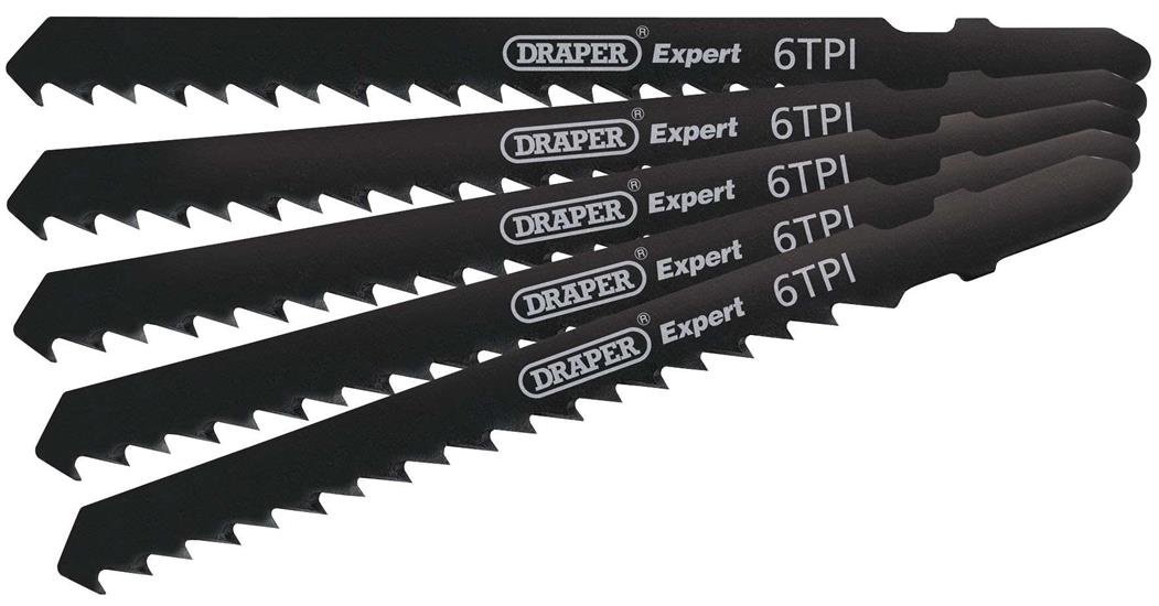 Draper 81725 ʍT144D) - Expert 5 Piece DT144D 100mm Jigsaw Blade Set