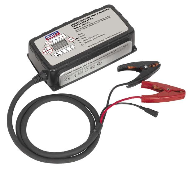 Sealey BSCU25 - Battery Support Unit & Charger 12V-25A/24V-12.5A