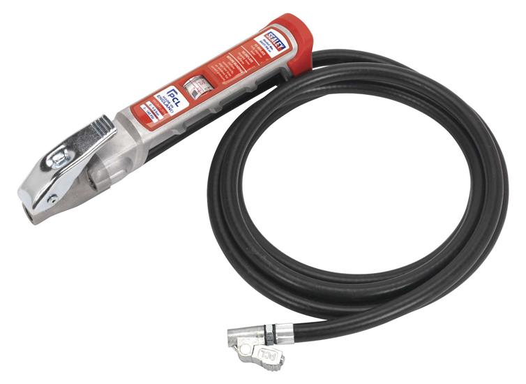 Sealey SA37/94 - Professional Tyre Inflator with 2.4mtr Hose & Clip-On Connector