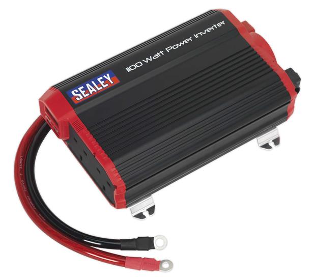 Sealey PI1100 - Power Inverter Modified Sine Wave 1100W 12V DC - 230V 50Hz