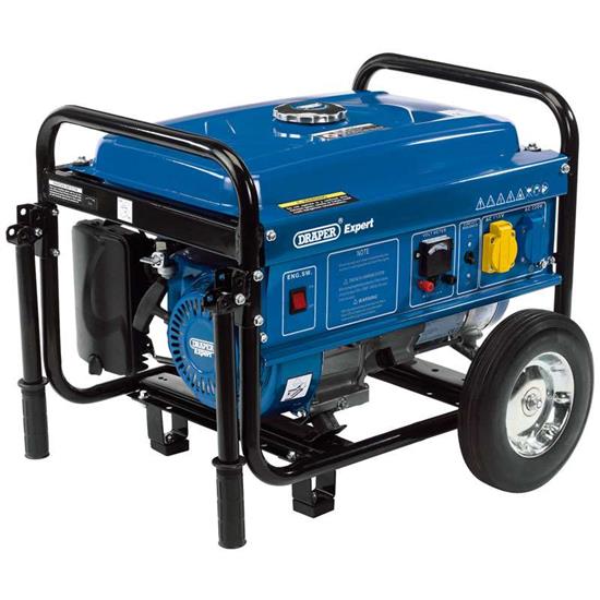 Draper 87088 (PG28W) - DRAPER Petrol Generator with Wheels ʂ.5kVA/2.5kW)