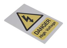 Sealey HVSA4 - High Voltage Warning Sign 200 x 300mm