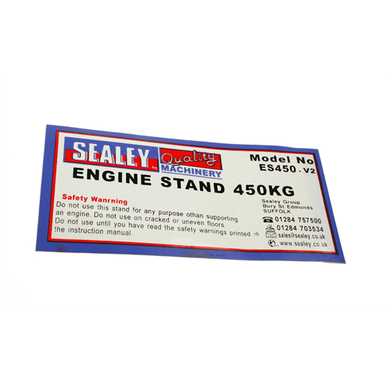 Sealey Es450.V2-22 - Main Post Label